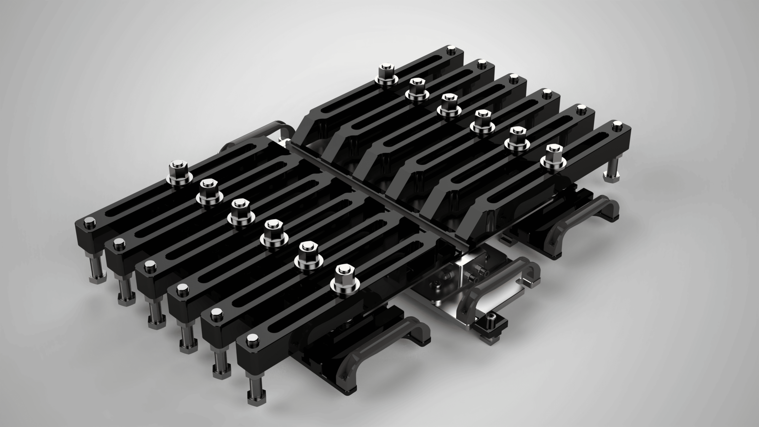 clamping system for stiffened panels welding