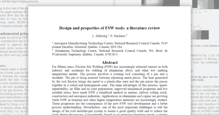 FSW Tool Design: Key Parameters & Case Studies