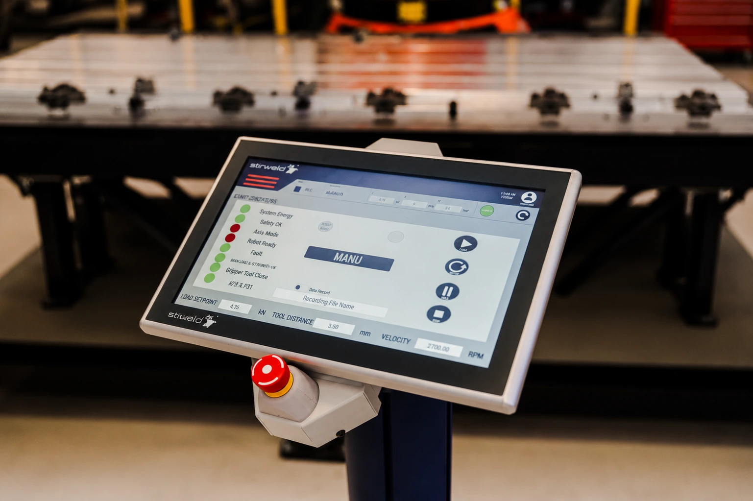 interface pour tête de soudage par friction malaxage